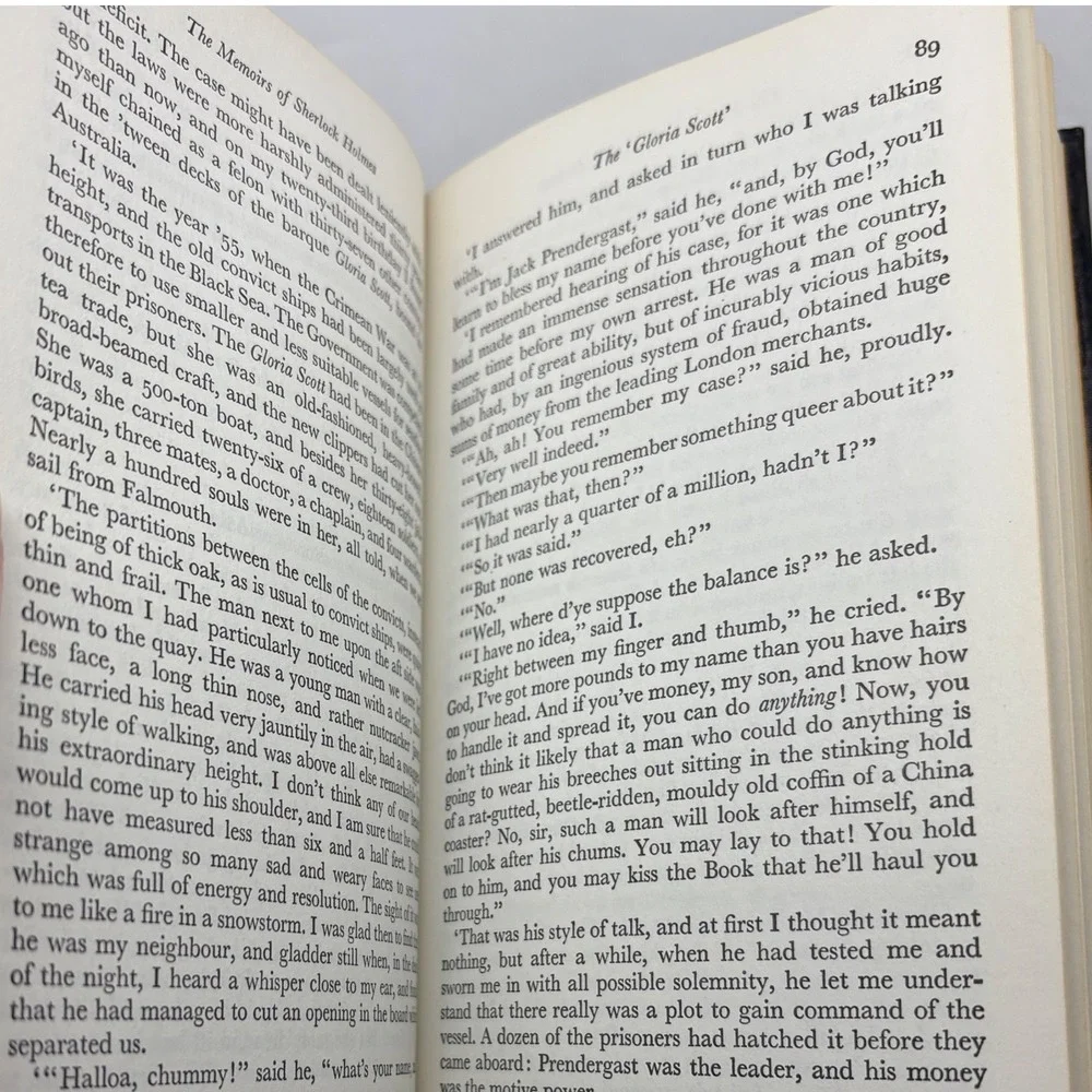 Memoirs of Sherlock Holmes Arthur Conan Doyle 1975 Peebles Classic Library Book